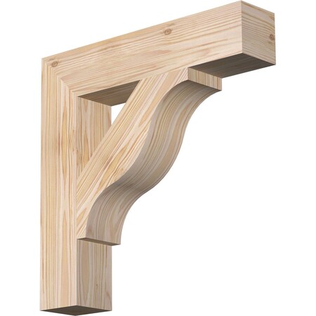Ekena Millwork Funston Block Smooth Bracket, Douglas Fir, 3 1/2"W x 18"D x 18"H BKT04X18X18FST05SDF